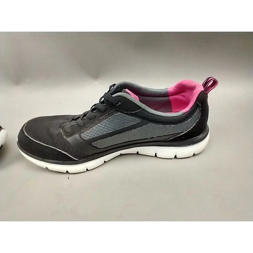 Skechers Dual Lite‎ Light Weight Sneakers Black Pink Women's 7